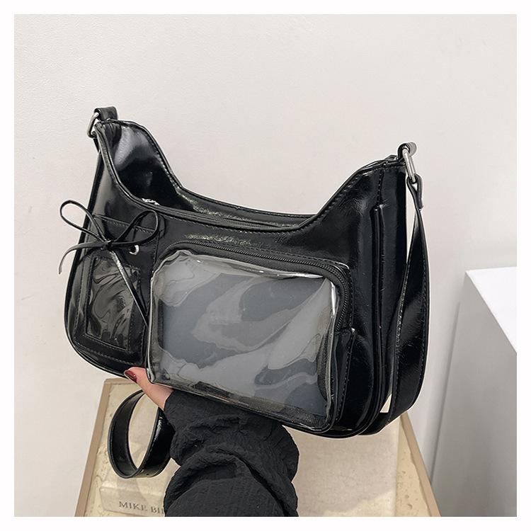 

Y2k Harajuku Shoulder Bag Women Korean Transparent Bags School Crossbody bags Female Japanese Designer Preppy Handbags Purse sac чёрный
