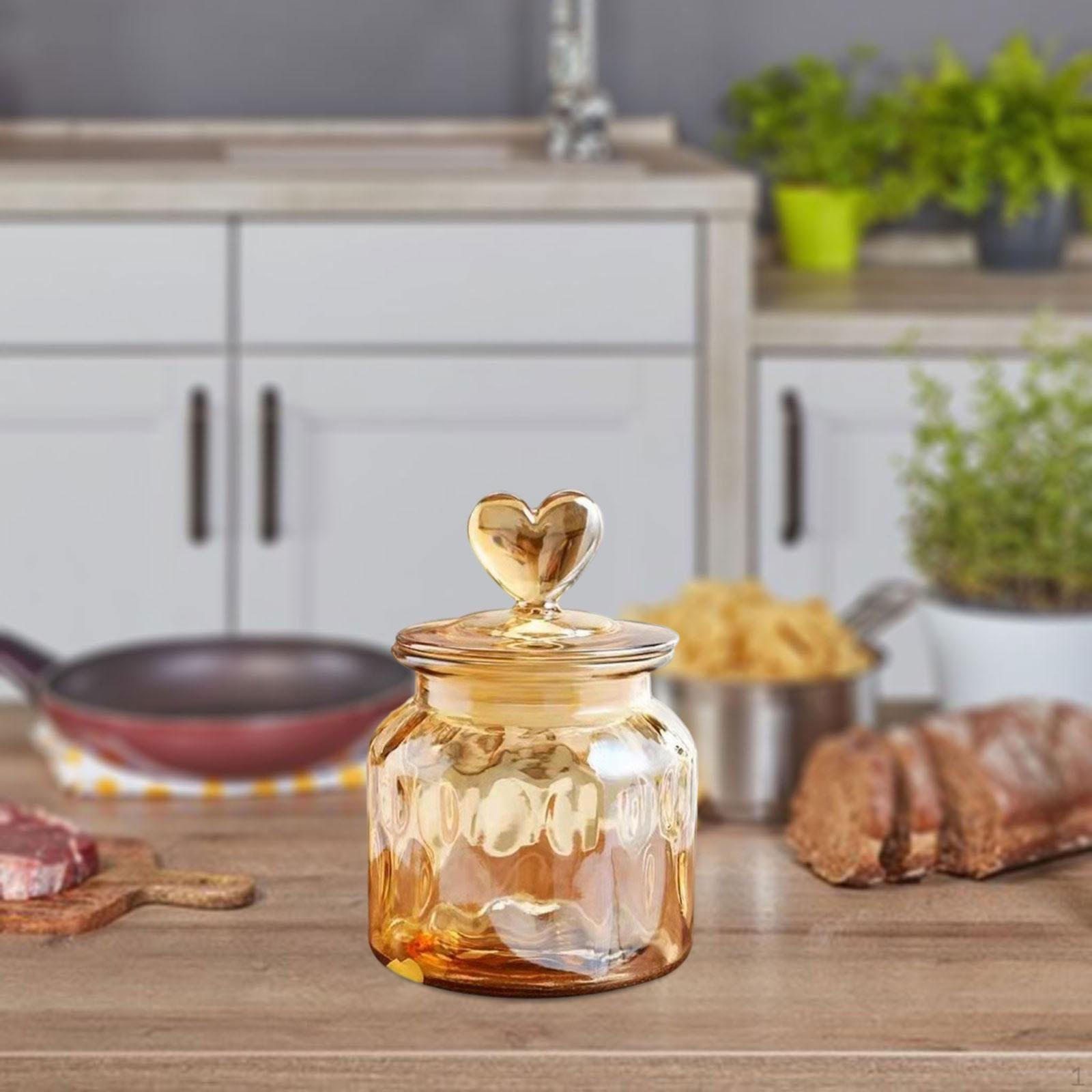 

Airtight Food Jars Glass Jar with Lid , Decorative Cookie Tea Canister for 650ml