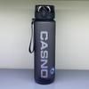 Casino Frosted Sports Water Bottle: Creative Portable Plastic Cup with Lid for Men and Women