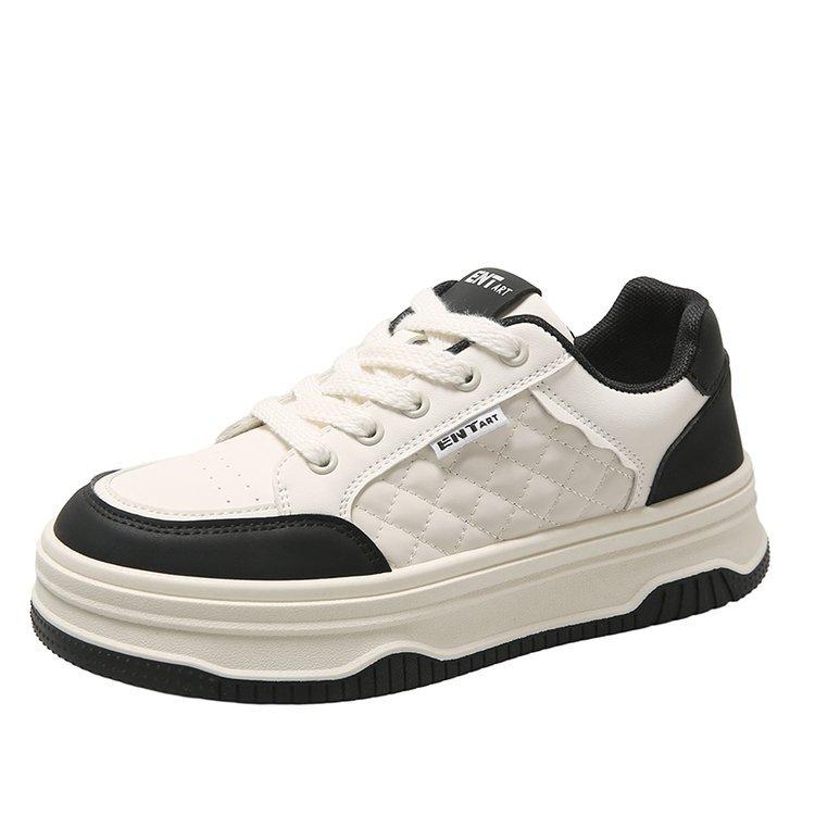 Little white shoes women's new platform niche trend casual shoes lace-up versatile fashion sports shoes