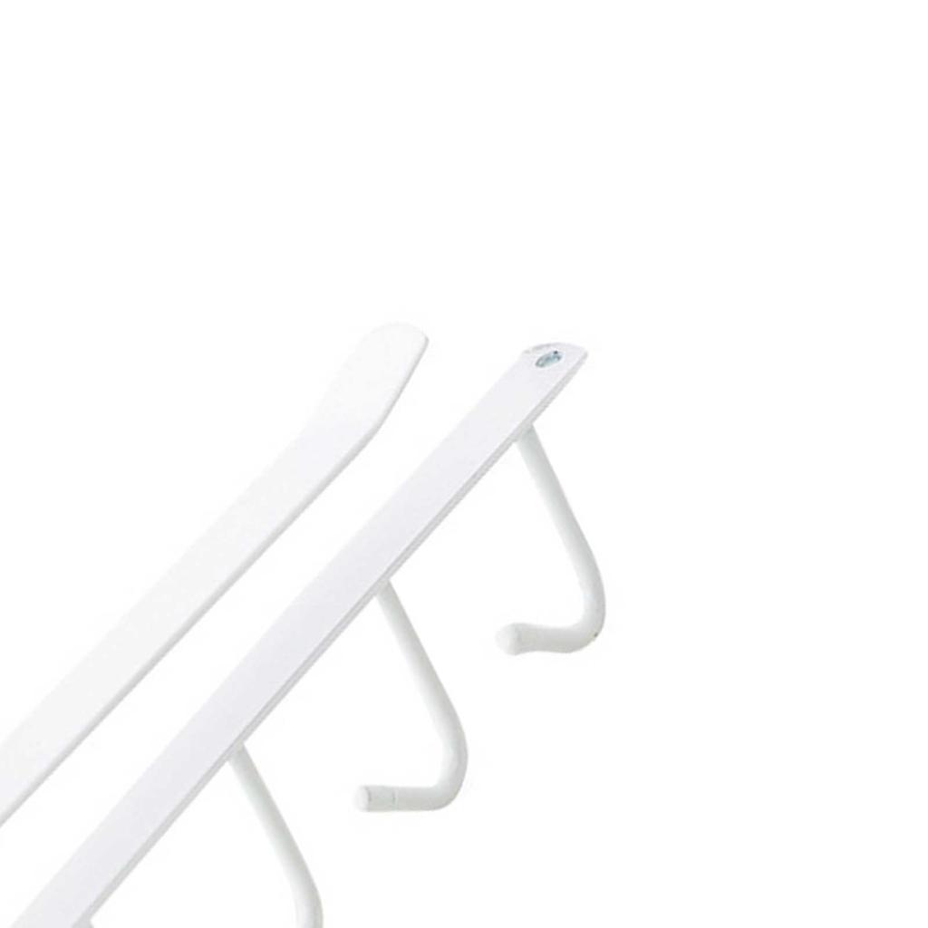 Under Cabinet Hook Multifunctional Rustproof Iron 6 Hooks Cabinet Storage Hanger for Bedroom Kitchen White