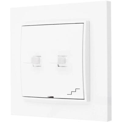 Double Stair Switch, USA Style, Karlik Mini, White