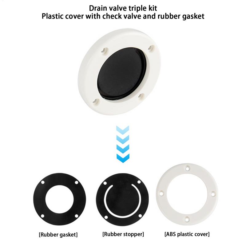 Marine Check Valve Drain Outlet for Yachts  High-Quality Durable and Reliable  White Drain Check Valve For Boats Yachts RV