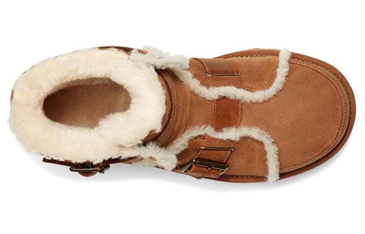 UGG Dune Mini Buckle Boot Fleece Lined Brown Women's 1119431-CHE