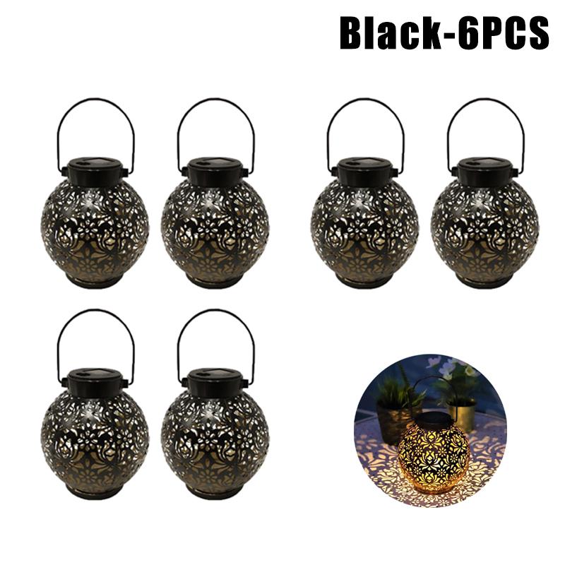 Solar Powered Moroccan Lanterns Metal Outdoor Hanging Lights Waterproof For Patio Lawn Yard Tabletop Decor Ambient Lighting
