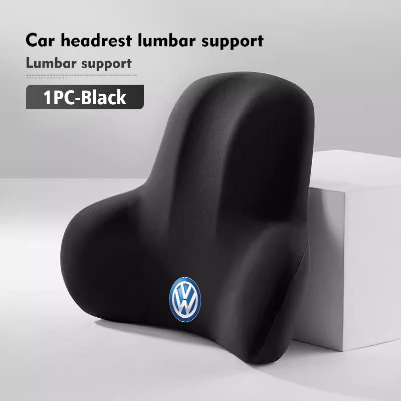 T28Emblems Car Headrest U-shaped Neck Pillow Lumbar Support Accessories For Volkswagen VW Scirocco Passat Polo B5 B6 B7 CC Tiguan S