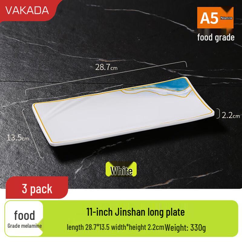 

VAKADA Melamine Round Serving Plates - Set of 3