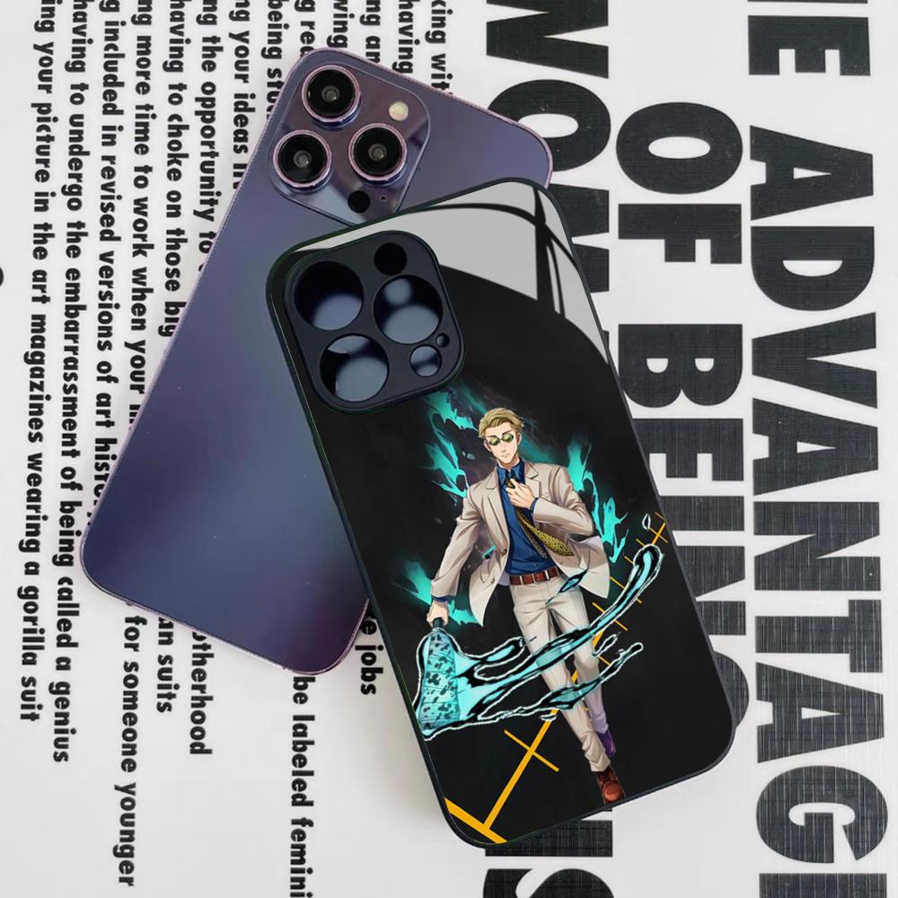 Kento Nanami Jujutsu Kaisen Phone Case for Iphone 17 16 15 14 12 11 13 Pro Max Mini X Air Puls Black Glass Cover