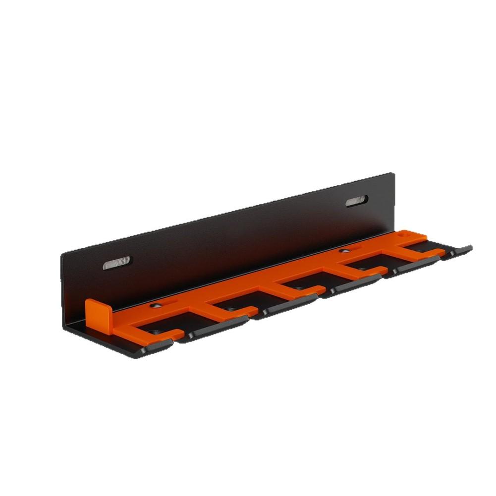 Wall-Mounted Air Tool Organizer Rack with Iron Build and Multiple Slots for Garage or Workshop Pneumatic Tool Management