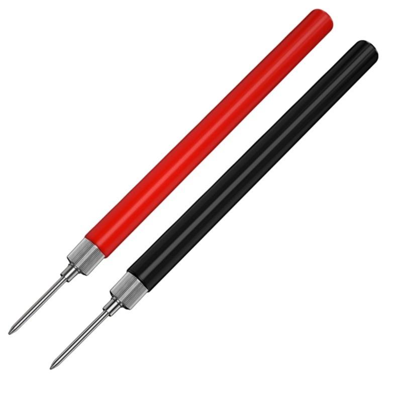 Pack of 5 Electrical Test Probes with Color Coding Multimeter Test Leads Set 2 Size for Easy Polarity Identification