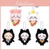 Chiikawa Hachiware Halloween Black Cat Pizza Dress Up Plush Keychain Pendant