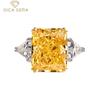 925 Sterling Silver Luxury 13*16mm Zircons Gemstone Rings Sparkling Wedding Party Fine Jewelry Gifts