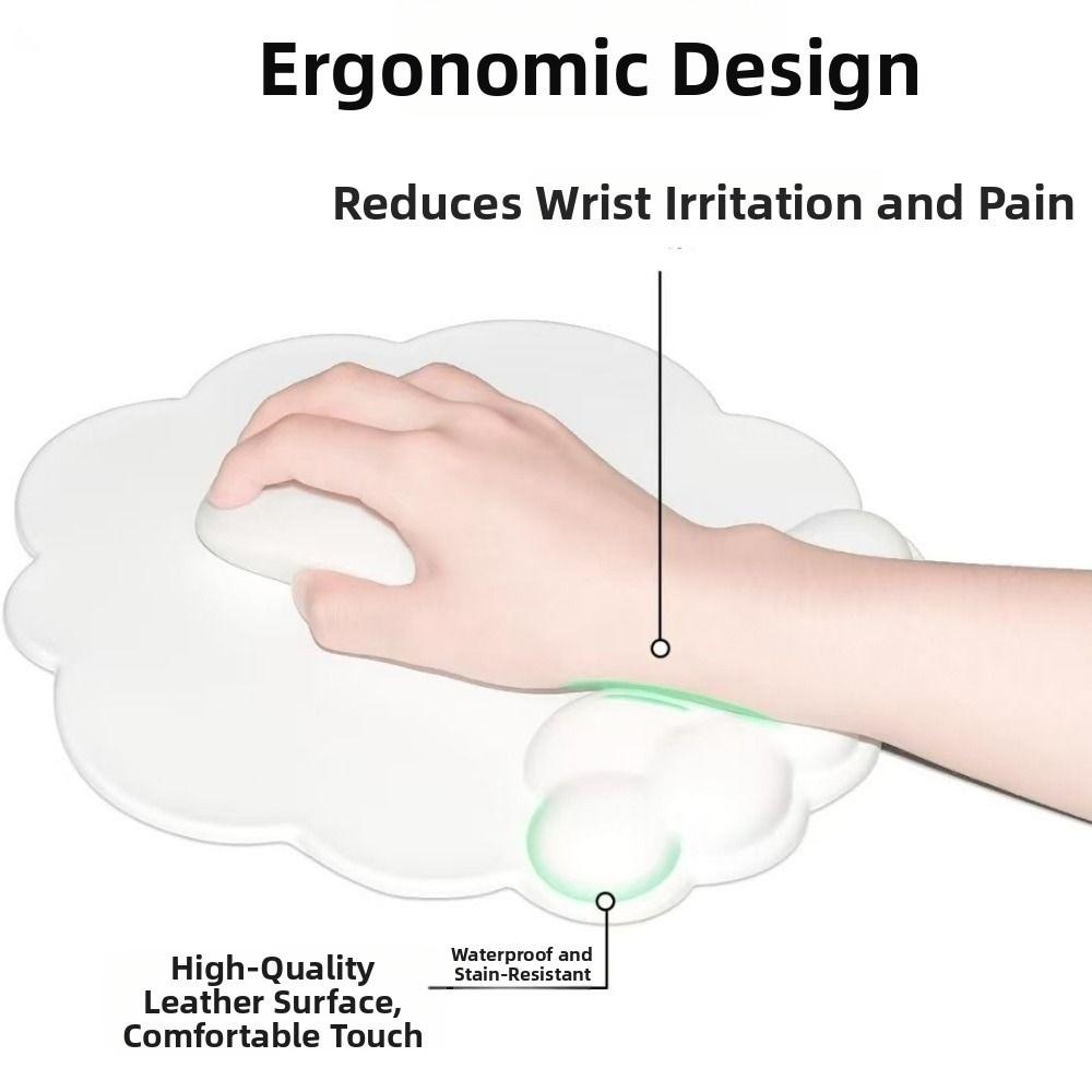 Ergonomic Keyboard Wrist Support Pad Anti-Slip Cloud  Mouse Pad Mouse Cushion  Protection Rest