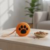 Multi-functional Waterproof Silicone Dog Treat Pouch Round Zippered Training Reward Pouch Paw Print Dog Treat Bag Keys