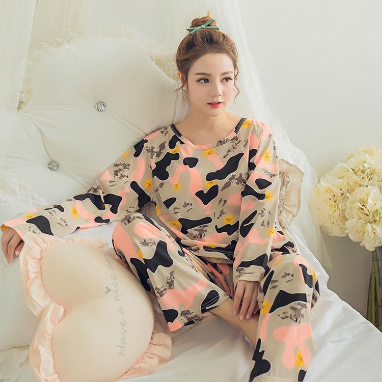 Cartoon Women Fashion Pajamas Set Girl Autumn Sleepwear Pijama Long Women Pyjamas Kawaii Suit Female Clothing Set Nightwear