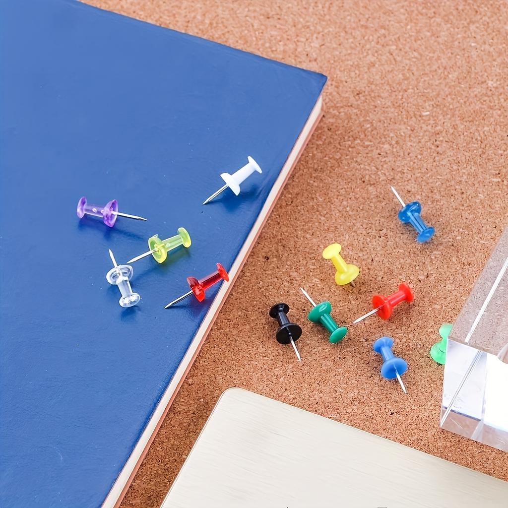 100pcs Push Pins, Thumb Tacks for Bulletin Board,Stick Colors Pins Thumb Tacks for Cork Board Wall Hangings,Office Tacks Pins