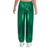 Jungen Mädchen Metallic Tanzhose Elastischer Bund Glänzende Hose Jazz Dance Cheerleading Bühnenperformance Unterteile