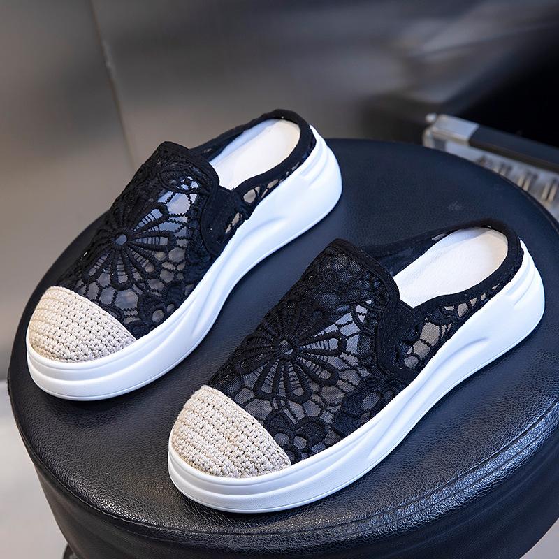 Fisherman Shoes Half Slippers Women's Summer Wear 2025 New Summer Fashion Lightweight Casual Flat-bottomed Bag Head Women's Shoes Sandals