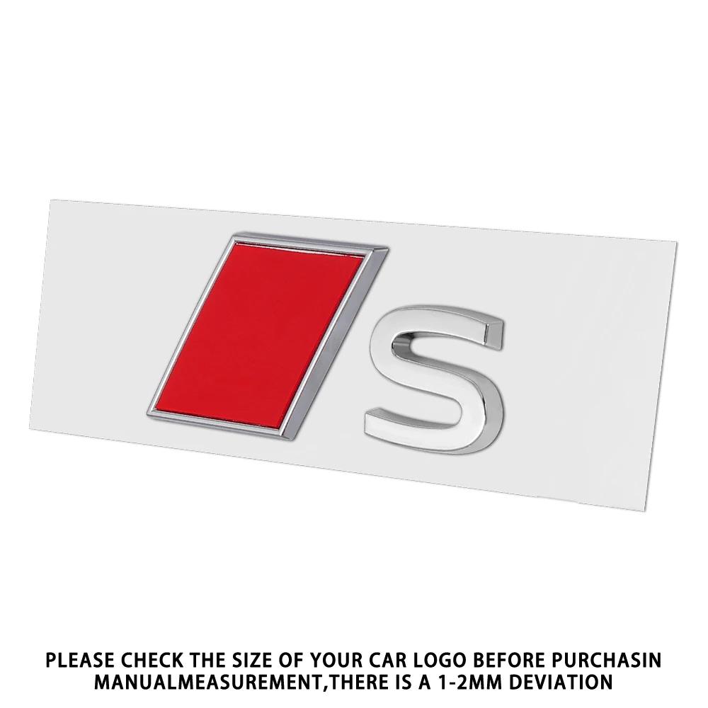 S3 S4 S5 S6 S7 S8 Logo Original Plastic Sticker Car Trunk Decoration Decal Accessories For  qwer114 A4 B8 A3 8P A6 C7 8V B6 B7 B9 Q5