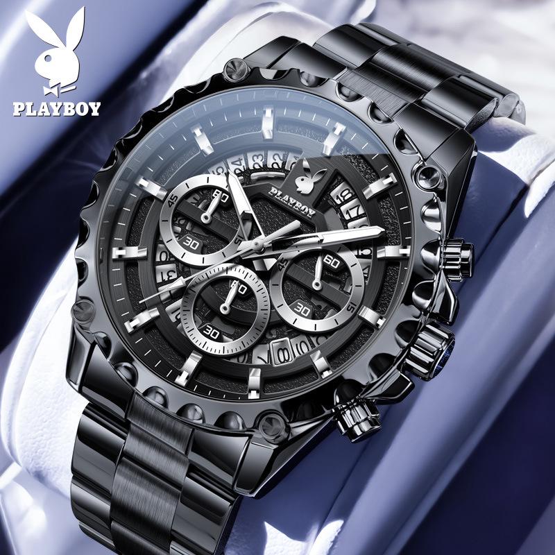 

Playboy Men s Waterproof Luminous Quartz Casual Watch - Versatile Fashion for Students