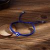 Minimalist Round Resin Evil Blue Eyes Bracelets For Women Men Handmade Braided Lucky Red String Evil Eye Bracelet Couple Jewelry