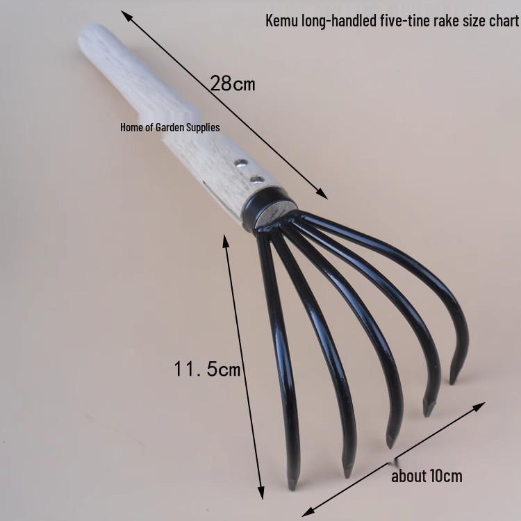 Five-Claw Rake for Leaves, Gardening, and Beach Use