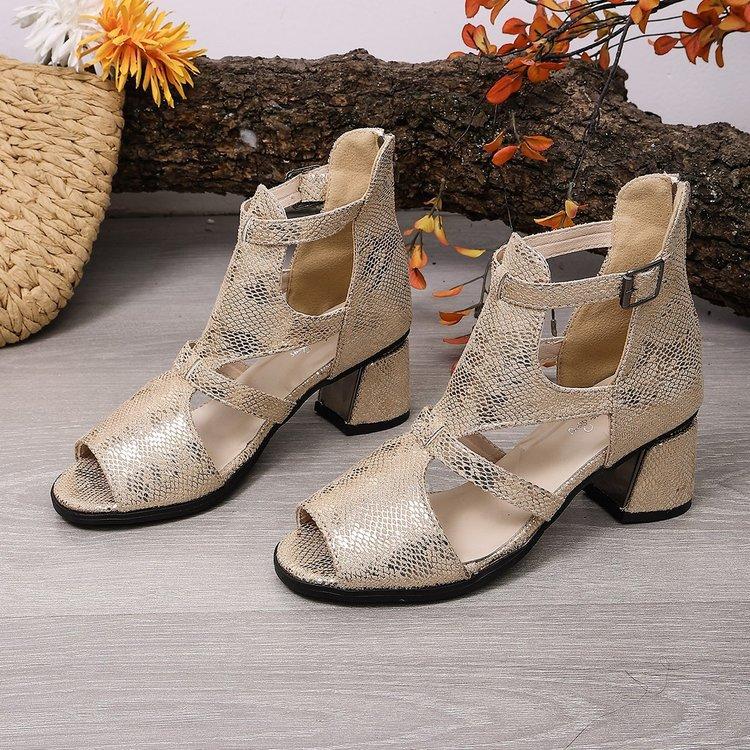 

Women s Strappy Block Heels Sandals Open Toe Dress Shoes with Adjustable Strap Summer Beach Cutout Wedge Summer Heels Chunky Heeled Sandals for Women 42 шампанського