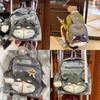 Lucifer Plush Backpack With Cartoon Art And Soft Material For Leisure School