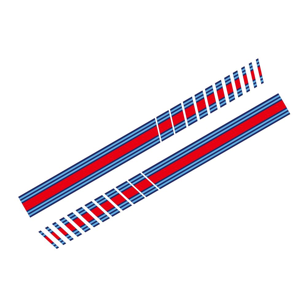 

2PCS Car Door Side Bonnet Stripes Stickers Waterproof Vinyl Decals Car Body Styling Decorative Stickers Accessories For Fiat 500