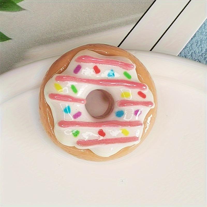 6pcs Adorable Mini Donut Shaped Refrigerator Magnets - Colorful Kawaii Decals for Fridge, Whiteboard, and Office Kitchen Decor