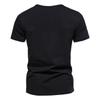 Summer Men's Solid Color CottonT-shirt V Neck Slim Fit Breathable Tops Casual  Cozy Tees Classic Male Dailywear