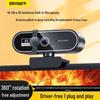 Stiker 4K HD USB Webcam with Privacy Cover and Microphone