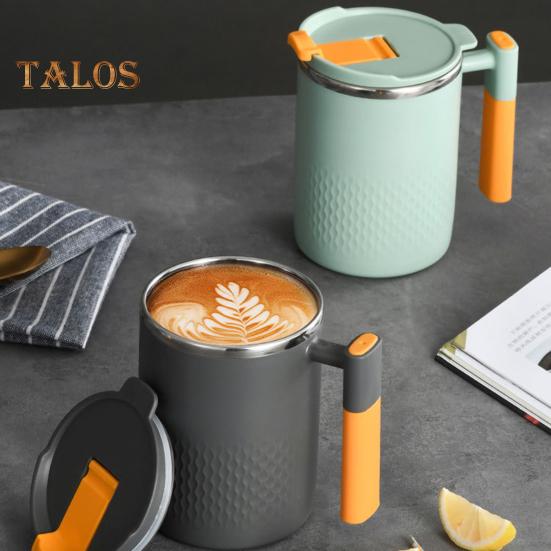 Coffee Mug Comfortable Grip Heat Insulation Easy To Clean Useful Tea Drink Mug with Lid Home Supplies