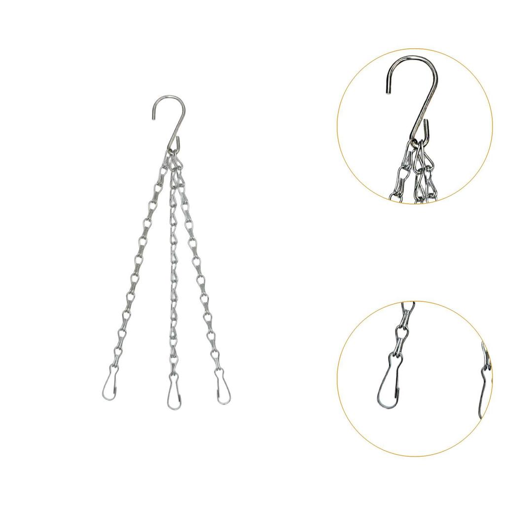 3 Leads Flower Pot Chain Secure Flexibility Hanging Flower Basket Birdcages Hanger for Balcony Garden Home Yard Flower Pots