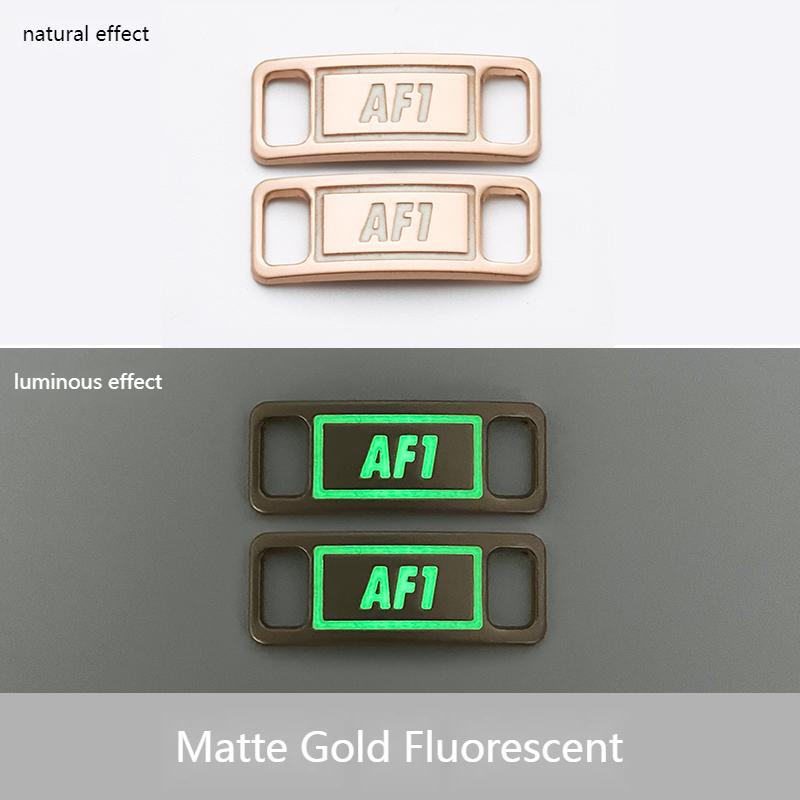 Luminous Shoelaces Buckle AF1 Glowing Metal Lock for Shoelace DIY Lace Shoe Footwear Decoration Sneaker Decorations Accessories