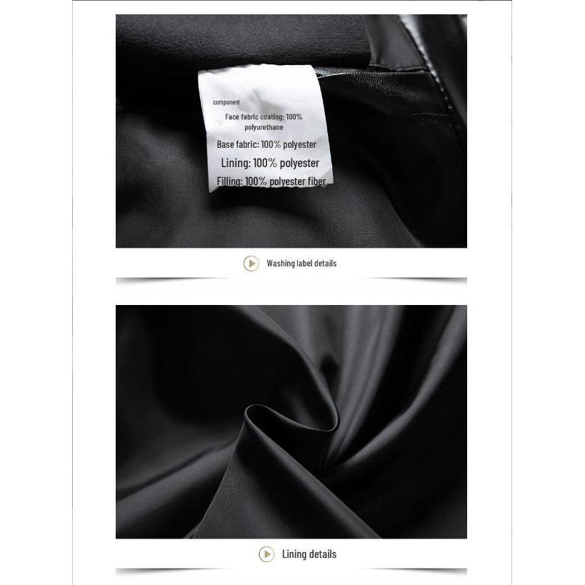 Winter Men's Leather Cotton Jacket Thick Fur Collar Jacket Thickened Warm Jacket