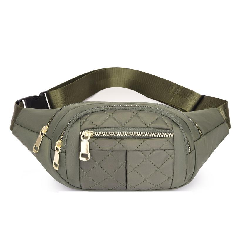 

Женская поясная сумка, Мужская диагональная сумка, Для бега на открытом воздухе, Фитнес-сумка, Модная и простая, Мобильный кошелек, Многослойная, большой вместимости армия зеленый