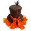 Peacock Feather Halloween Mask & Orange Wig Hat Combo