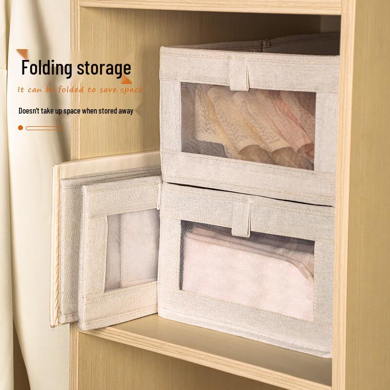 Cotton Linen Wardrobe Storage Box