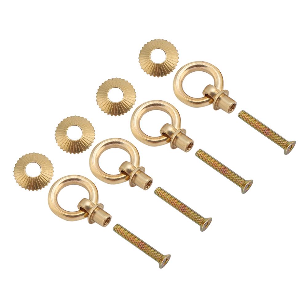 4pcs pack Mini Simple Vintage Pull Rings Cosmetic Case Jewelry Box Attachment Handle