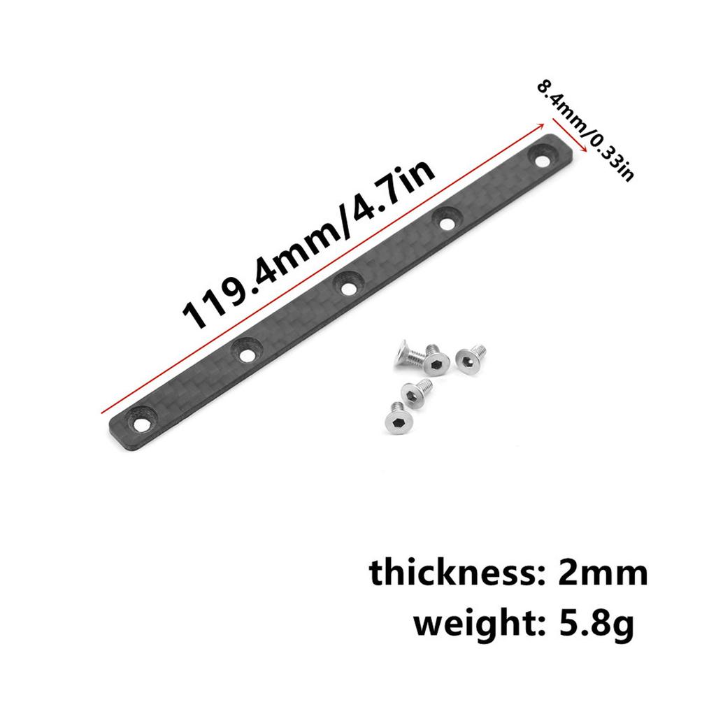 RC Car Chassis Reinforcement Stiffener Carbon Fiber Lightweight High Strength RC Chassis Reinforcing Rib for TT02 1/10 RC Car