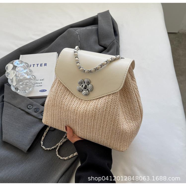 

Summer popular woven backpack women 2025 new Internet celebrity foreign style travel backpack seaside vacation straw bag покинуть белый