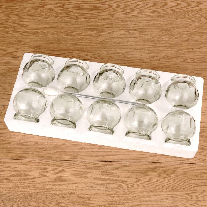 Thickened Glass Traditional Chinese Cupping Set - Health Care Vacuum Jars for Home Use