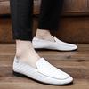 Fashion Luxury Brand Leather Mens Shoes Male Wedding Slip on Loafers Male Comfortable Slip on Moccasins Versatile Male Business Shoes