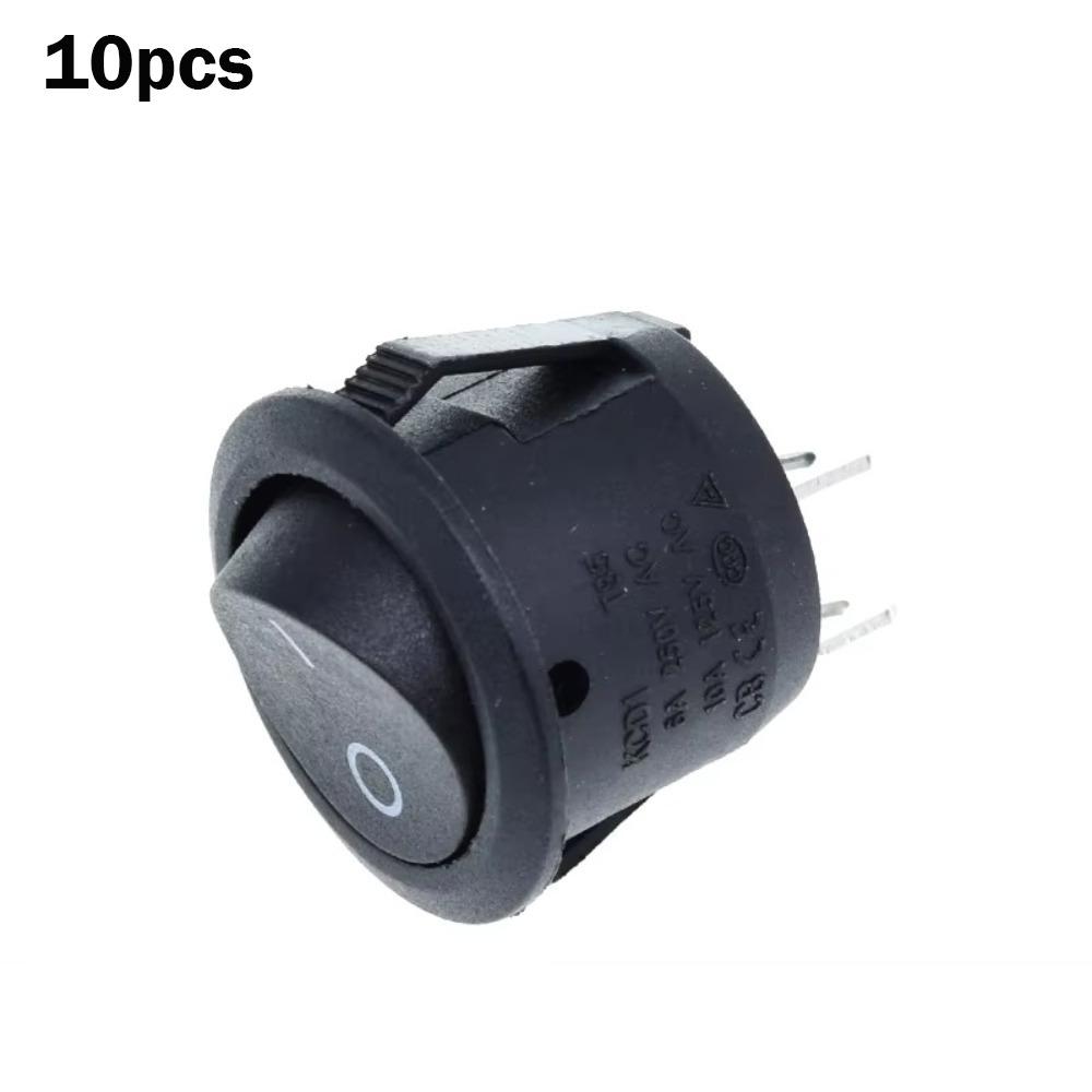 

2-контактный вставной тумблер, круглый, автомобильный, автоматический, лодочный, кнопочный переключатель, самоблокирующийся, автомобильный, автоматический, лодочный чёрный