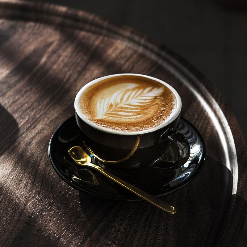 Barista empfiehlt Keramik Kaffeetasse und Untertasse Set 3. Generation verdickt caboo latte professionelle Latte Art Tasse 350