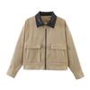 Frühlingsrosa Freizeitjacke Damen Lockerer Schnitt Streetwear Reißverschluss vorne Taschen Lounge Wear Tägliche Oberbekleidung