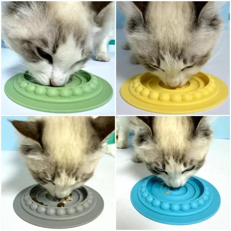 Cat Slow Feeder Mat Slow Feeder Bowl Pet Liquid Food Bowl Cat Treat Dish Anti Choking Eating Plate Cat Dog Food Bowl Non Slip