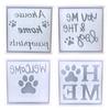 Paw Print Coaster Epoxy Resin Mold Cup Mat Silicone Mould DIY Crafts Tools Cups Mats Making for Dog Home Decoration