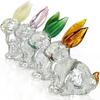 Hot Sale New Product Acrylic Crystal Rabbit Statue Environmentally Friendly Multi-Size Custom Small Animal Ornament Glass